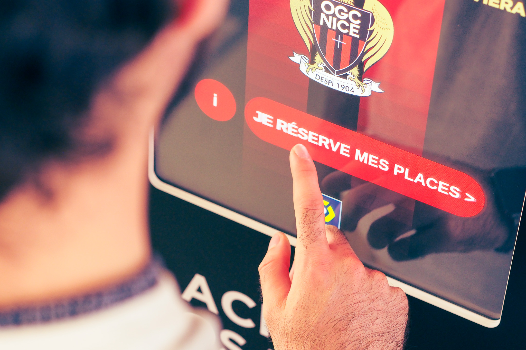 Fun interface of our official point of sale for OGC Nice tickets